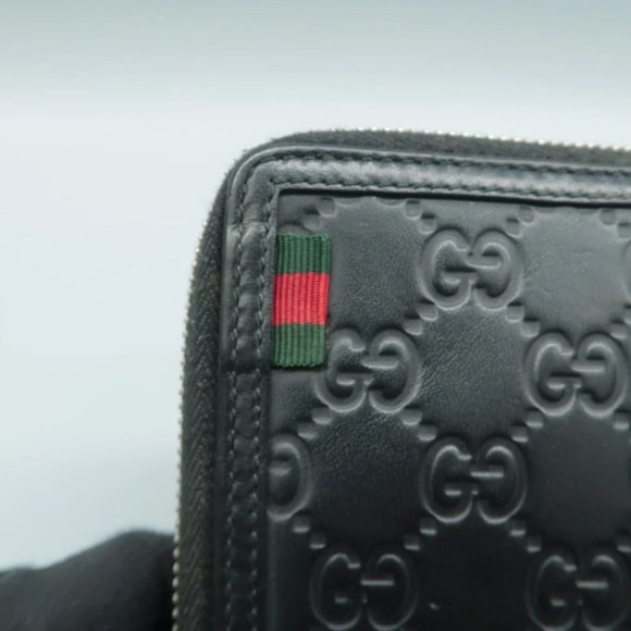 100% Authentic Gucci GG Black Leather Clutch Bag - Picture 7 of 12